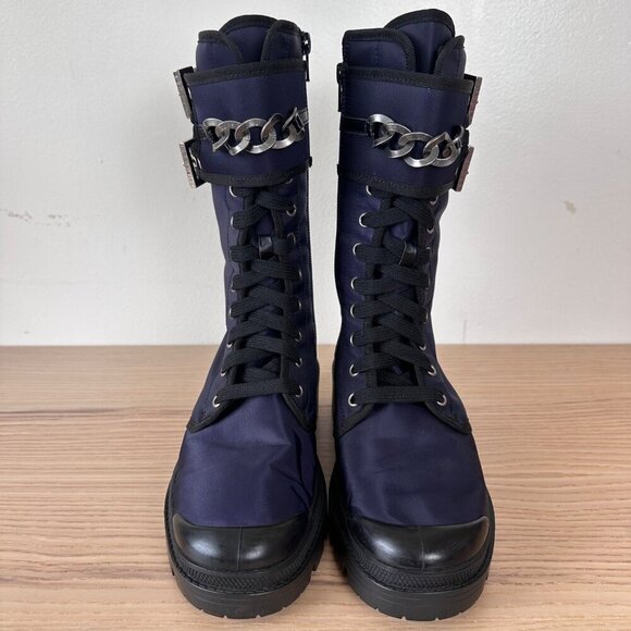 Madison Maison x Palladium Ranger Boot Women Sz 6 Vegan Navy RARE 90's $495 - Picture 13 of 15
